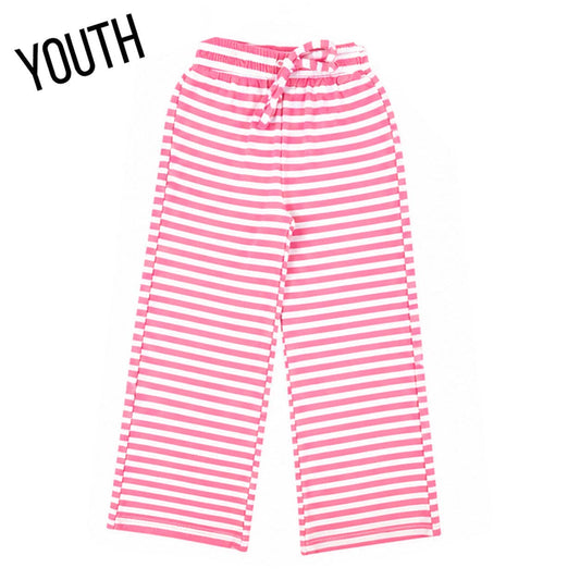 KD-MC-STRIPE MONOCHROME PATCH YOUTH PANT-NEON PINK