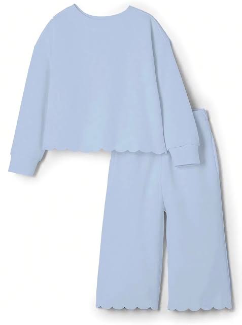 Blue Scottie Scalloped Set