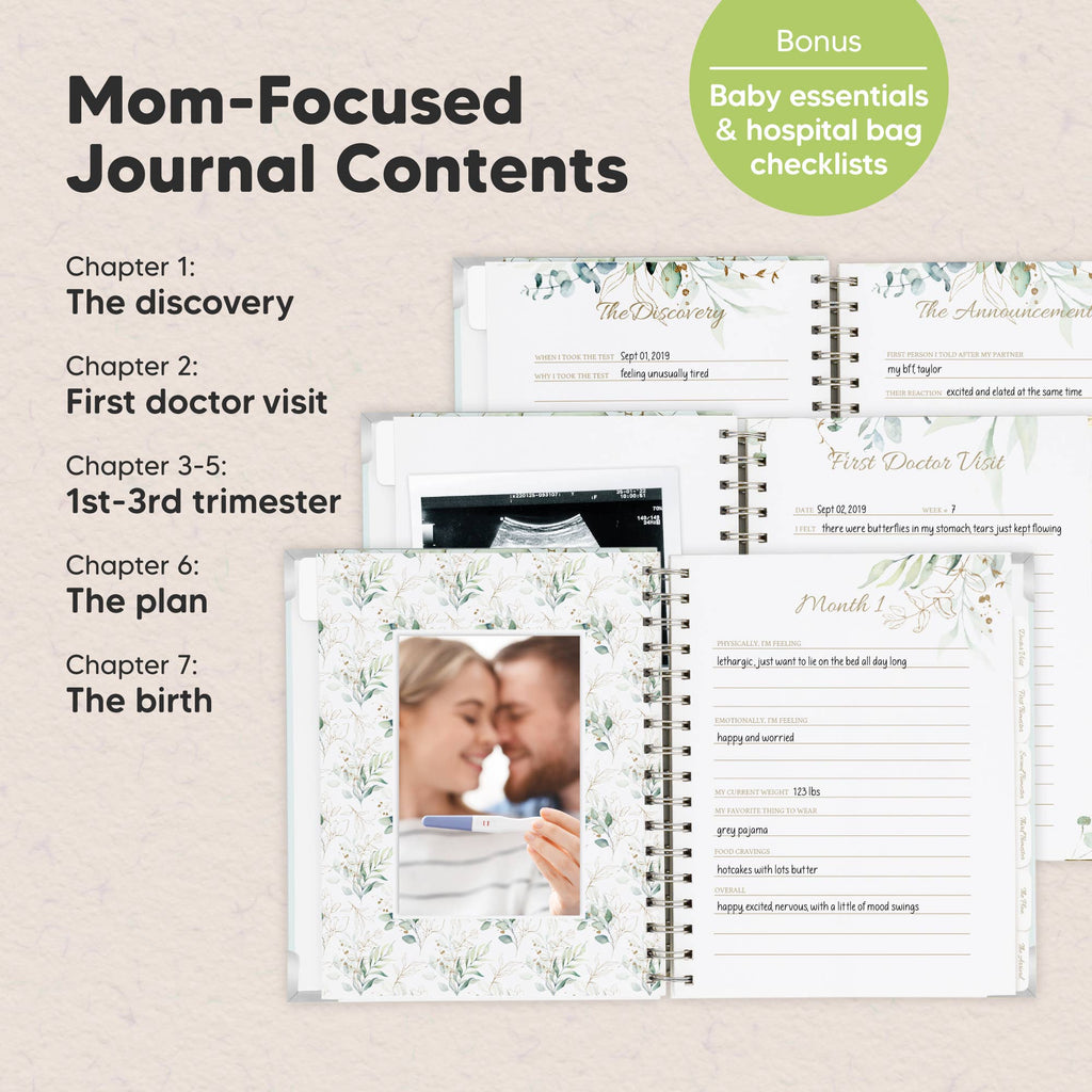 KeaBabies Inspire Pregnancy Journal (Frost)