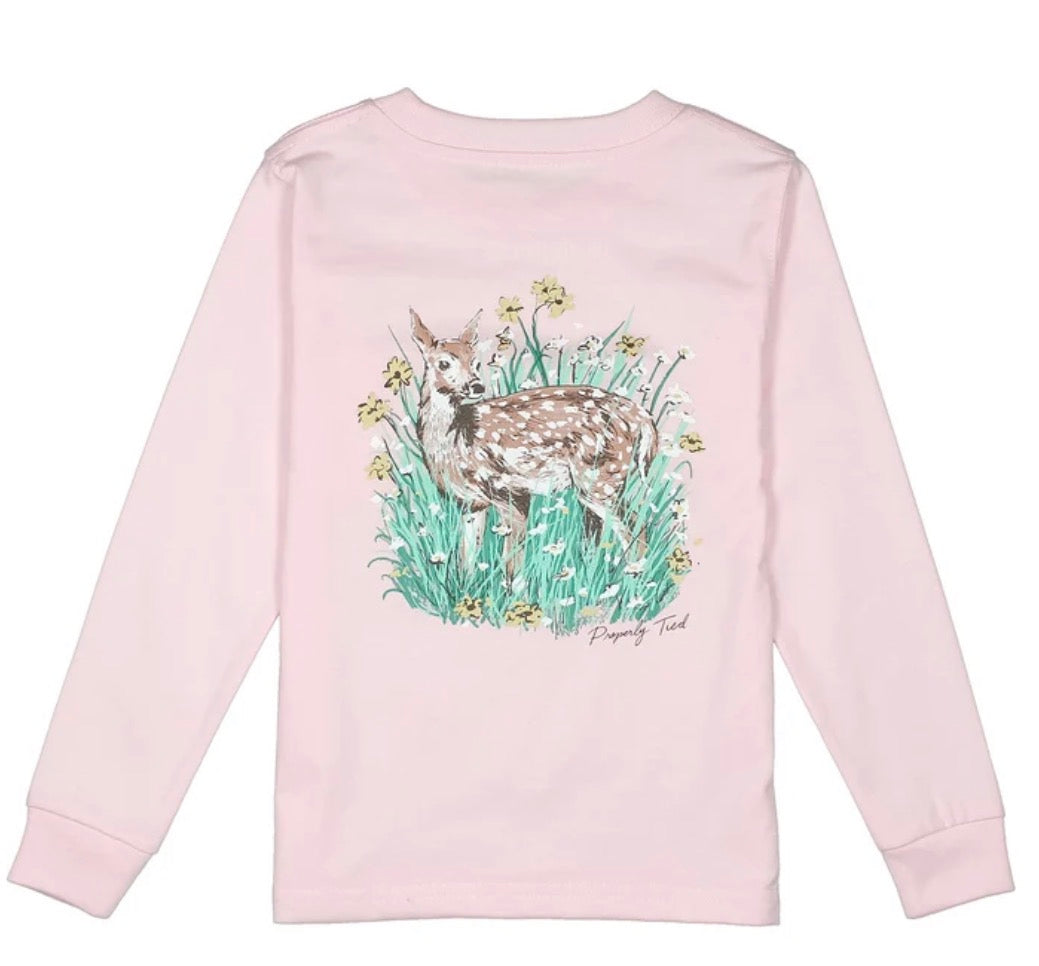 Girls Fawn LS Rose