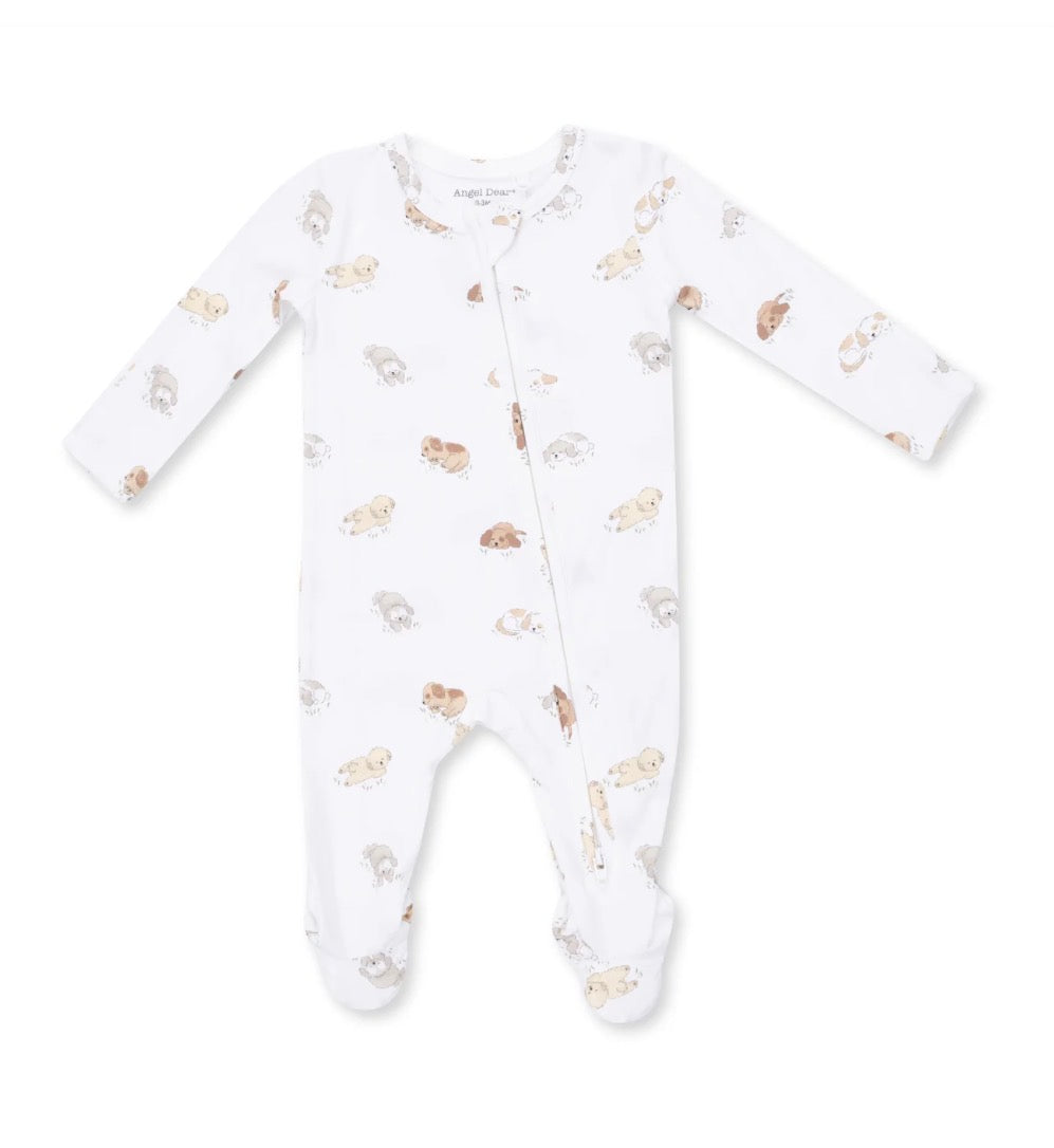 Puppy Snuggle Club 2 Way Zipper Footie