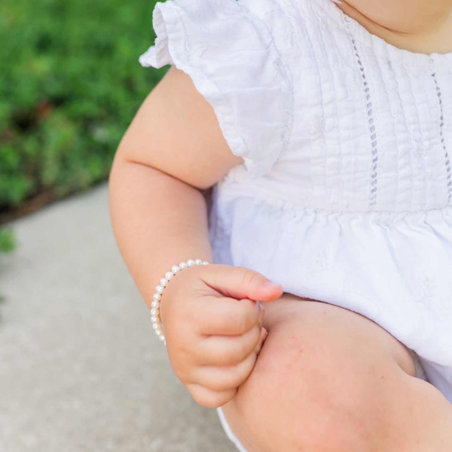 Zoey - Kids Sterling Silver Freshwater Pearl Baby Girl Bracelet