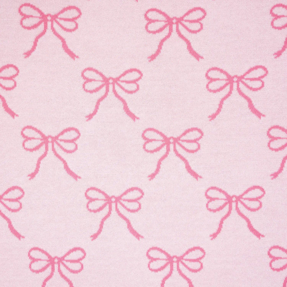 Coquette Bow Jacquard Knit Baby Blanket