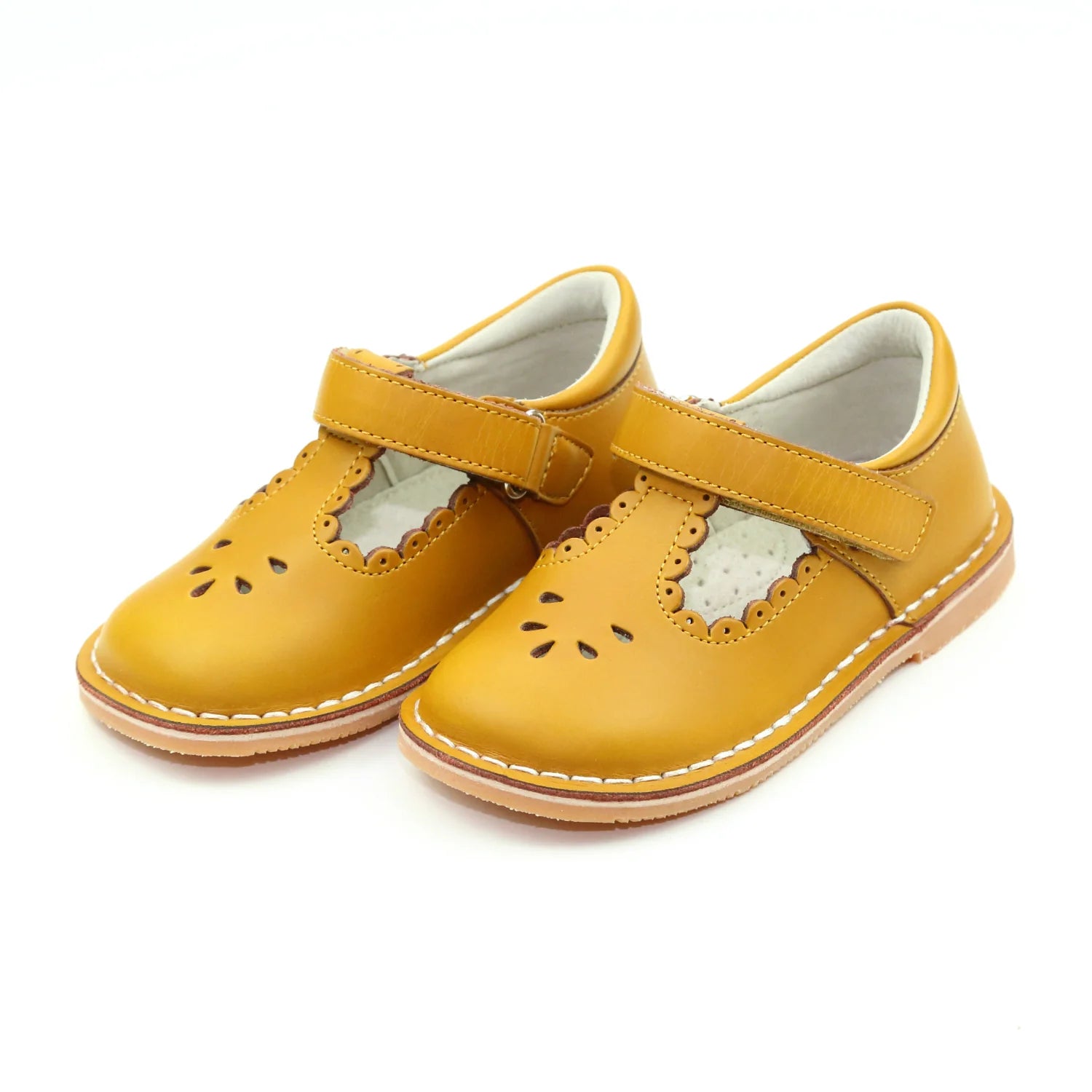 Angie Scalloped T-Strap Mary Jane Mustard 420
