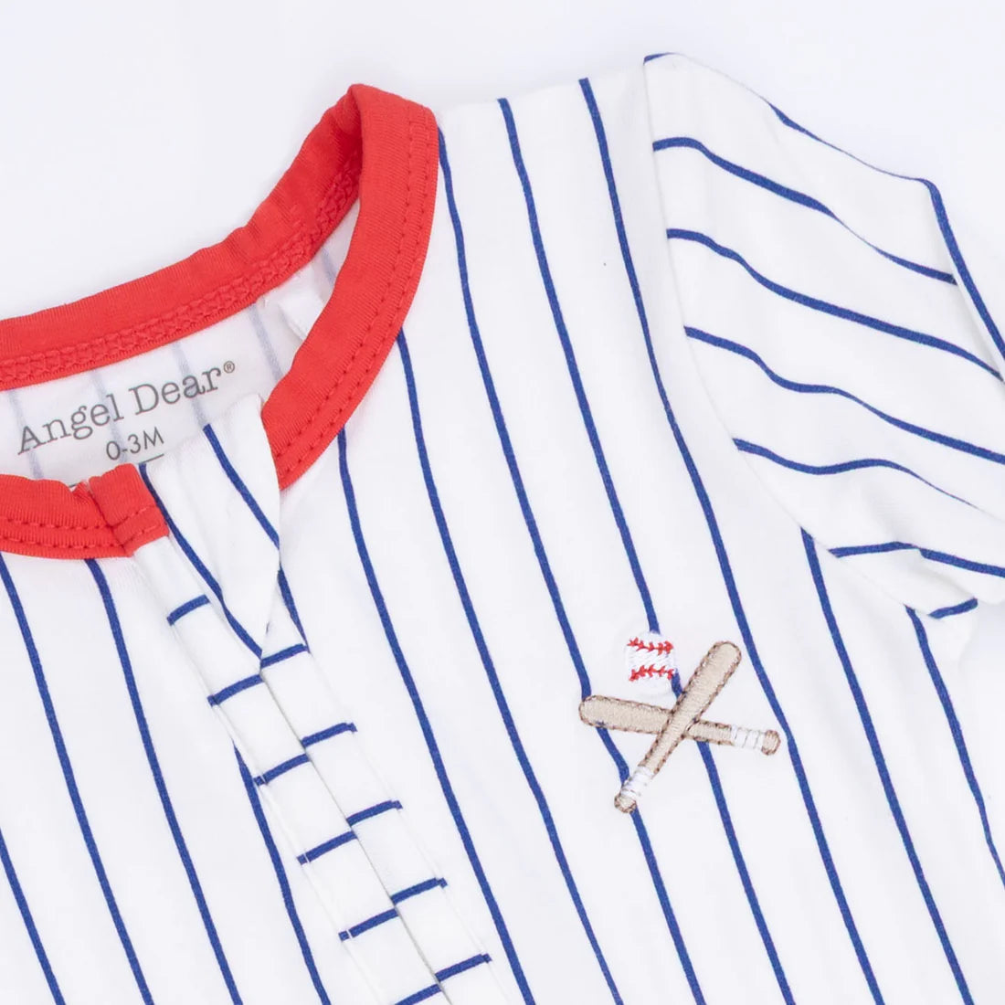 Baseball Stripe 2 Way Zipper Footie
