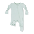Solid Cameo Green 2 Way Zipper Footie