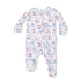 Julep's Floral Patchwork 2 Way Ruffle Back Zipper Footie