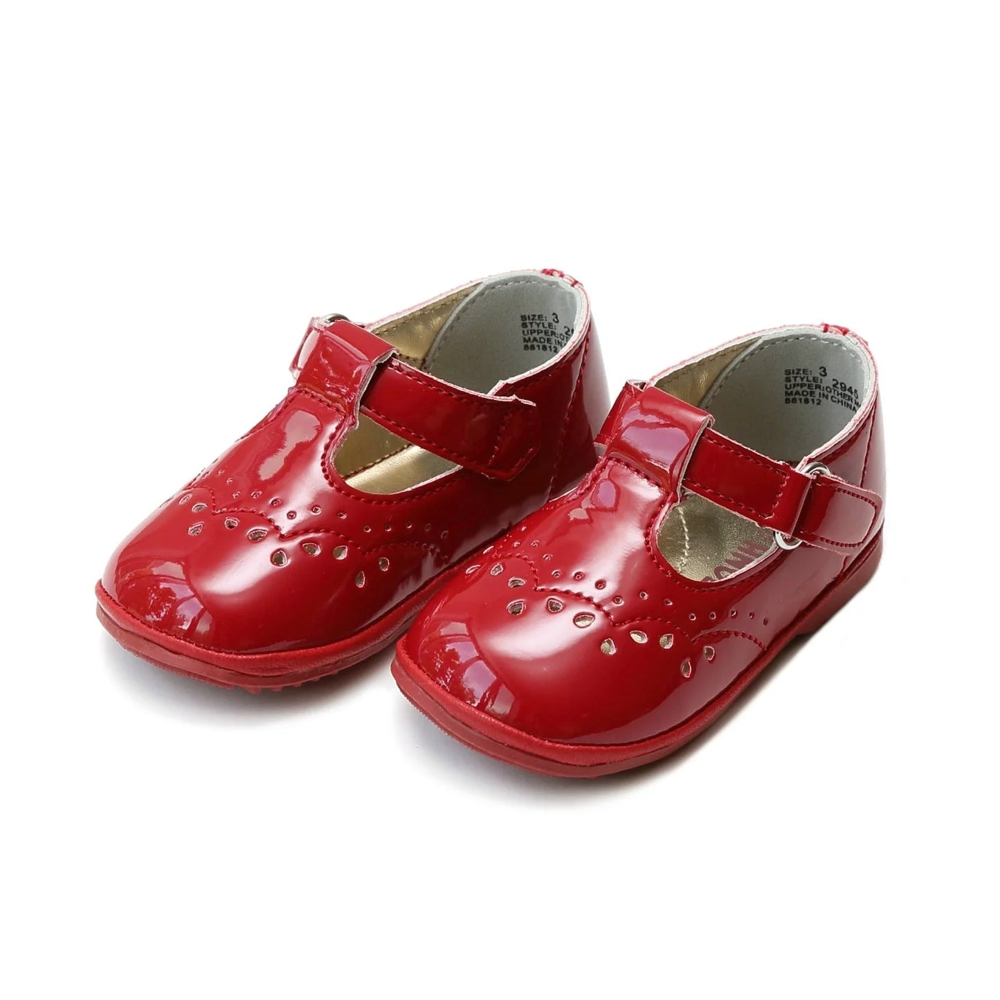 Red Birdie Patent T-Strap Mary Jane Shoe