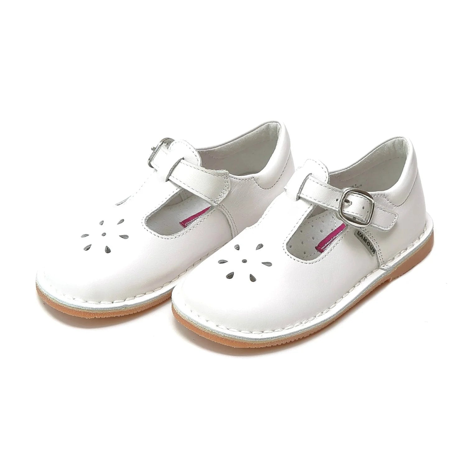 Joy Classic Leather T-Strap Mary Jane White 751