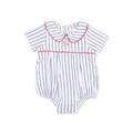 Baseball Stripe Classic Box Pleat Bubble