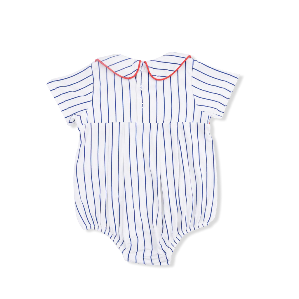 Baseball Stripe Classic Box Pleat Bubble
