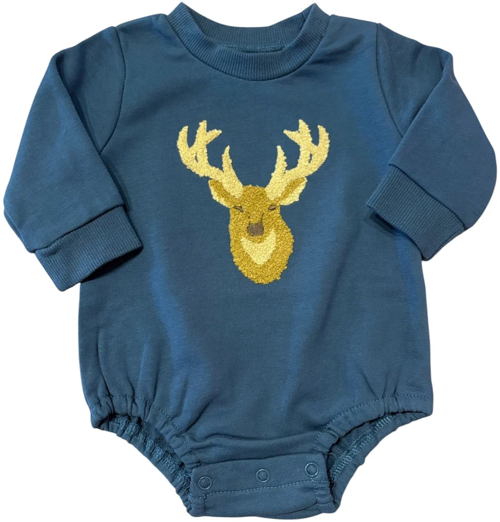 Deer Appliqué Boy Bubble