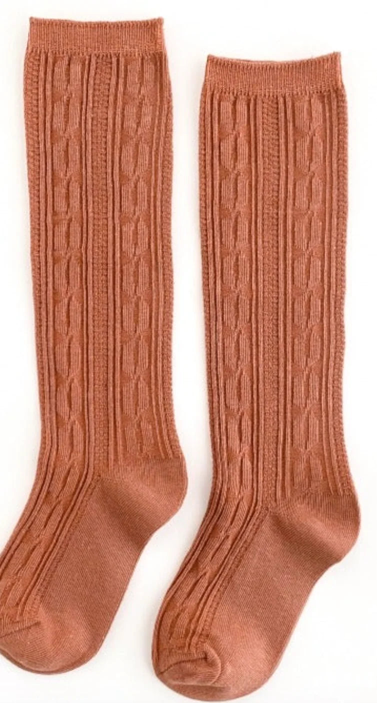 Marmalade cable knit knee high socks