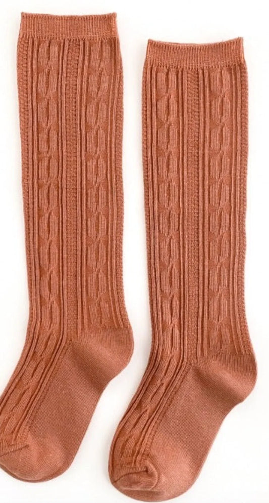 Marmalade cable knit knee high socks