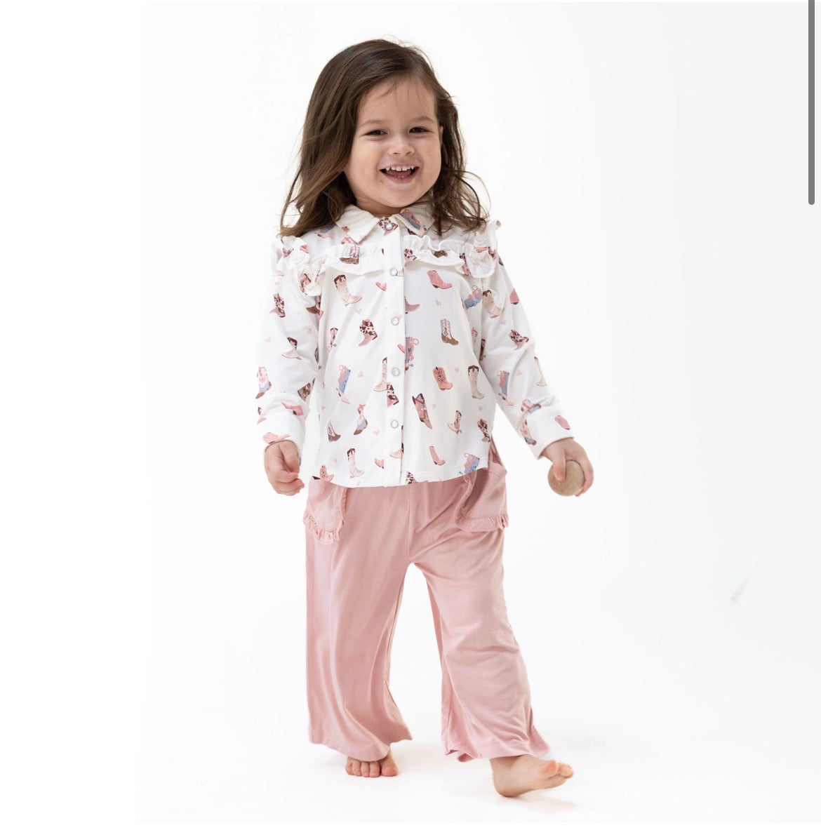Loretta Top and Wide Leg Pants Buckarette Boots
