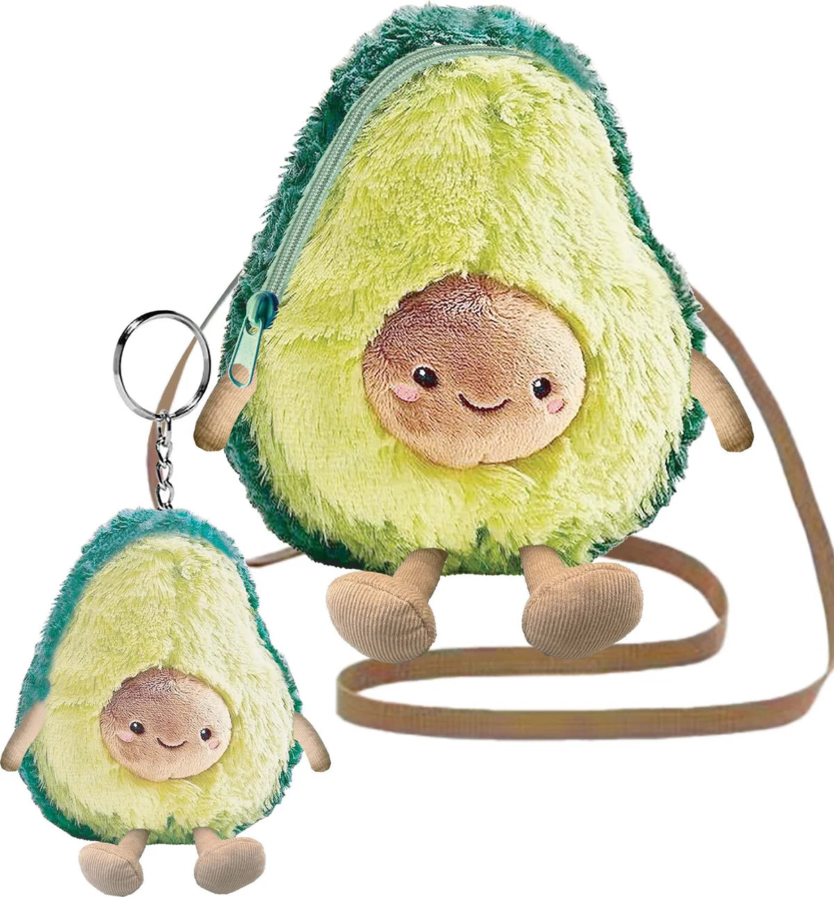 Fuzzy Crossbody Bag & Matching Keychain