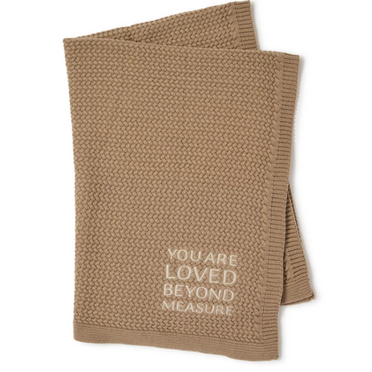 You are so loved brown blanket