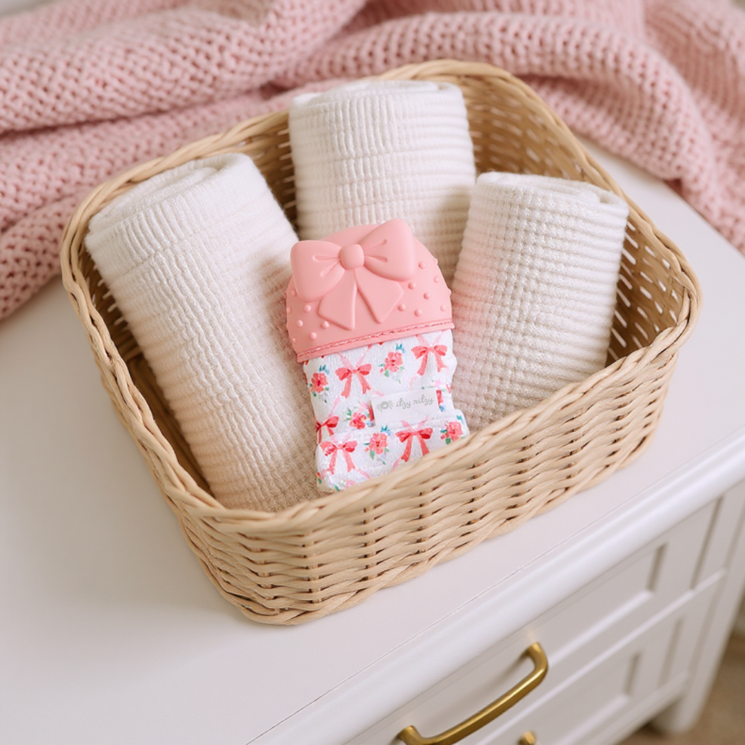 *NEW OPTIONS* Itzy Mitt™ Silicone Teething Mitts: Fox