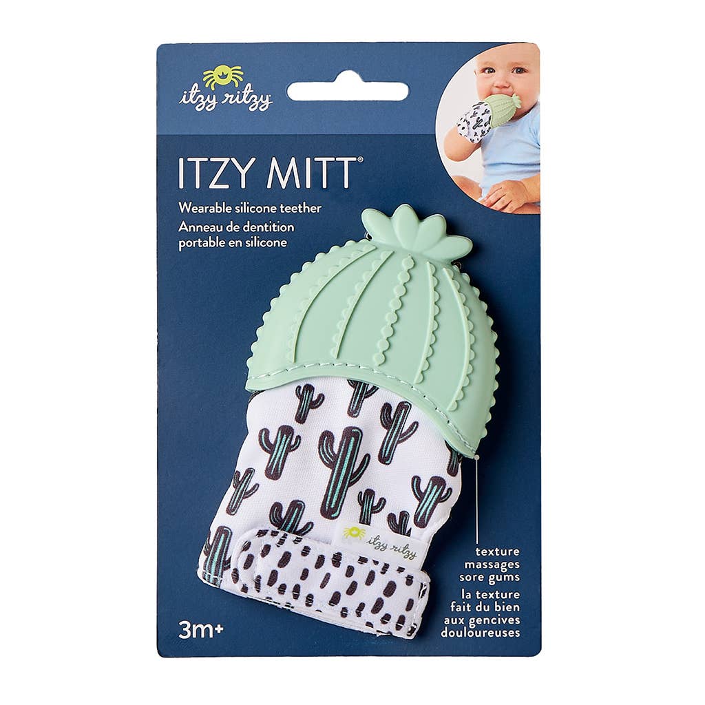 *NEW OPTIONS* Itzy Mitt™ Silicone Teething Mitts: Cactus