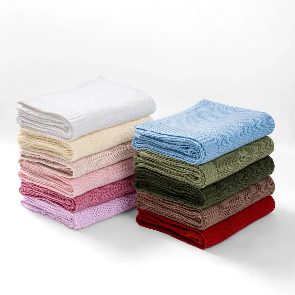 Classic Knit Baby Blanket - 100% Cotton Shima Seiki Knitting