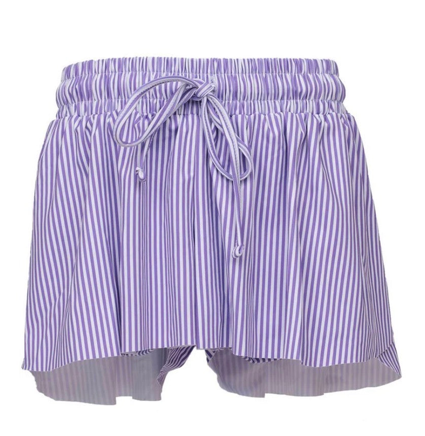 Butterfly Purple Stripes Flowy Shorts