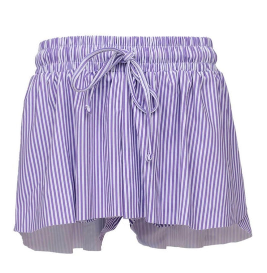 Butterfly Purple Stripes Flowy Shorts