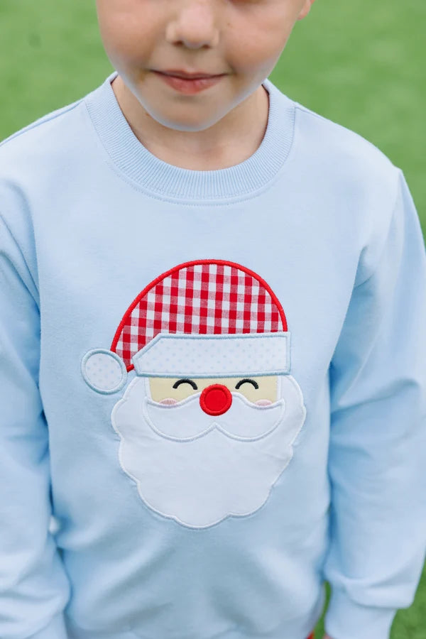 Santa Terry Pullover Blue