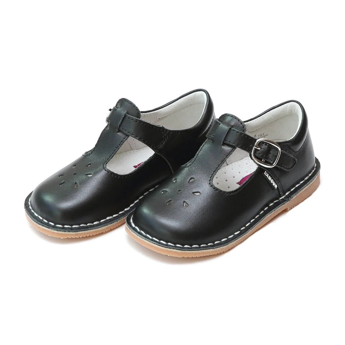Black Joy Classic Leather T-Strap Mary Jane
