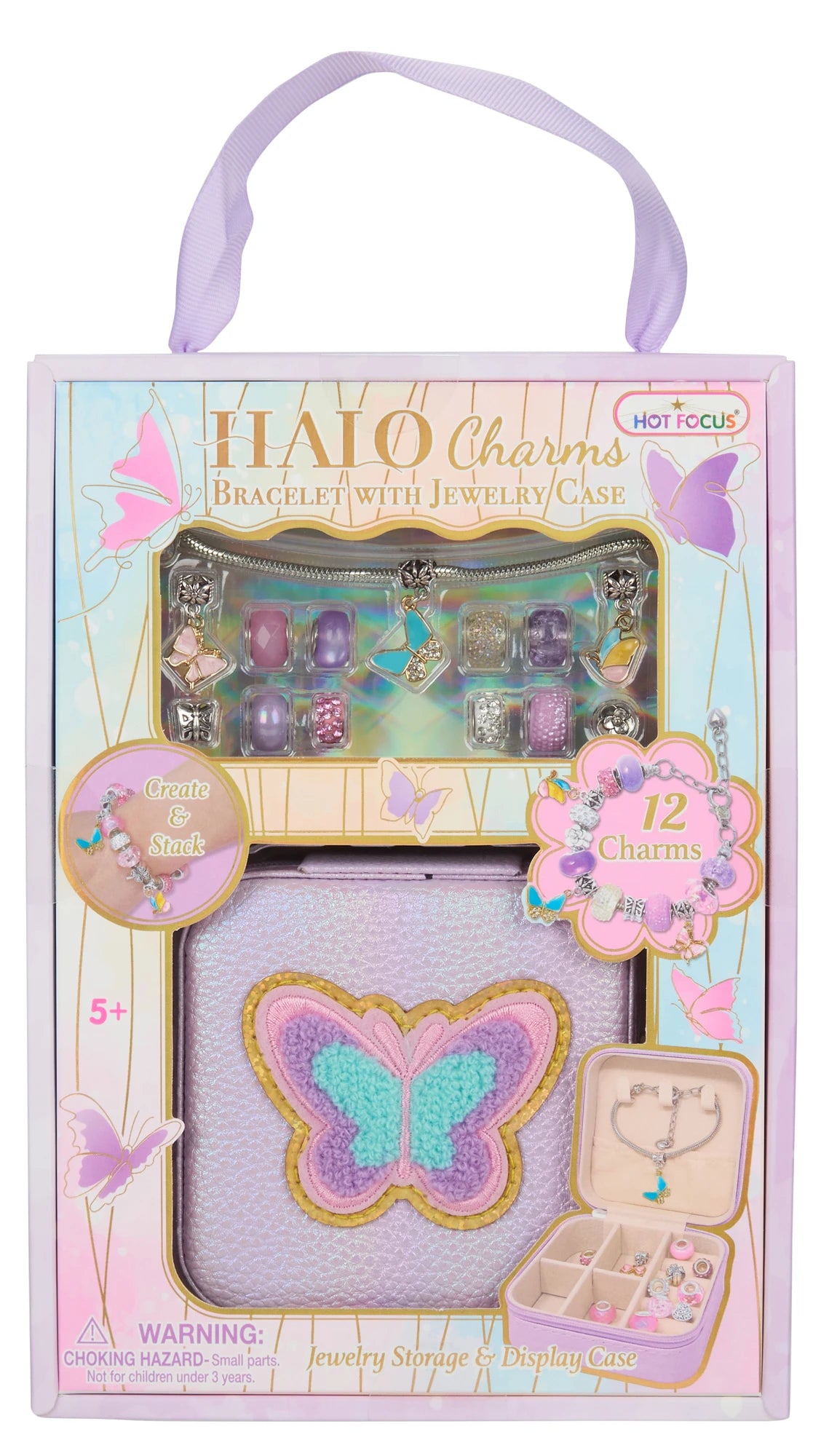 Halo Charms Jewelry Case Butterfly