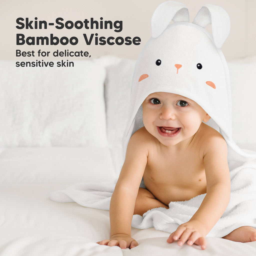KeaBabies Cuddle Baby Hooded Towel- Bunny