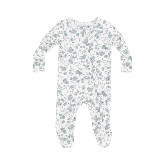 Baby's Breathe Floral 2 Way Zipper Footie