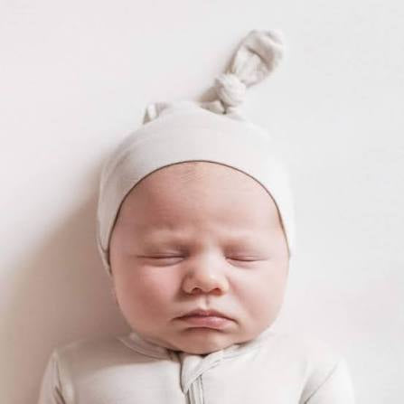 Top Knot Hat - white