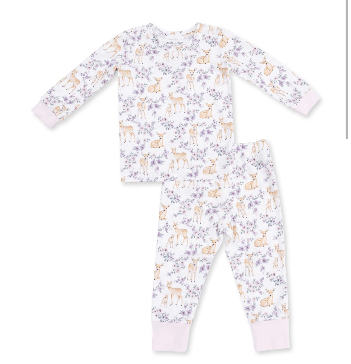 Floral Deer Long Sleeve Loungewear Set