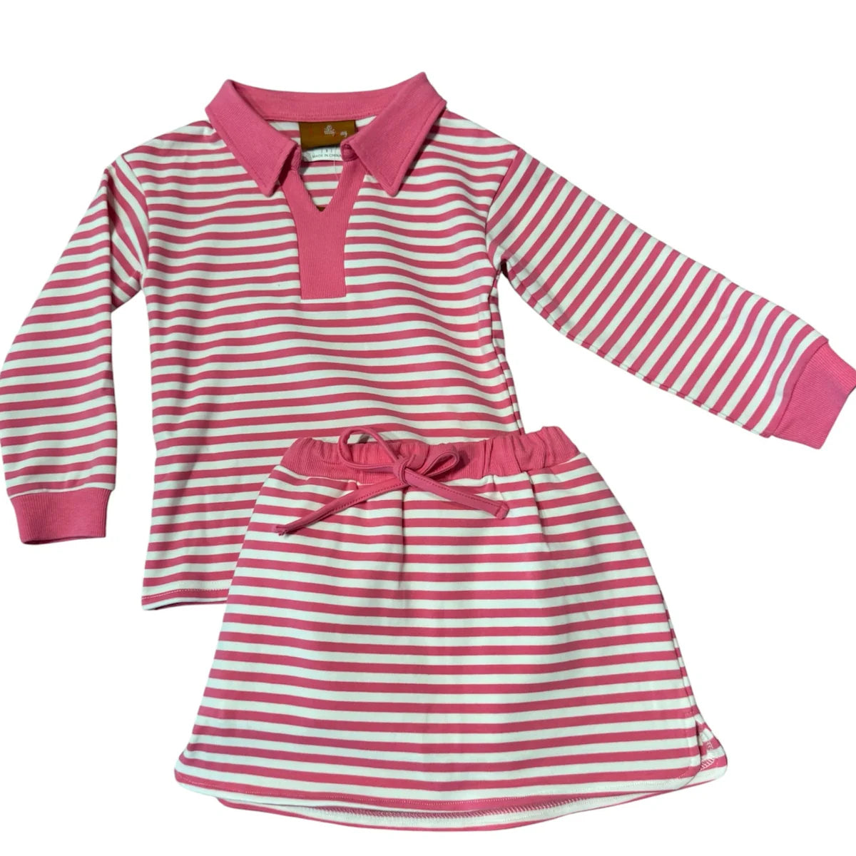 Pink Stripe Isabelle Skort Set