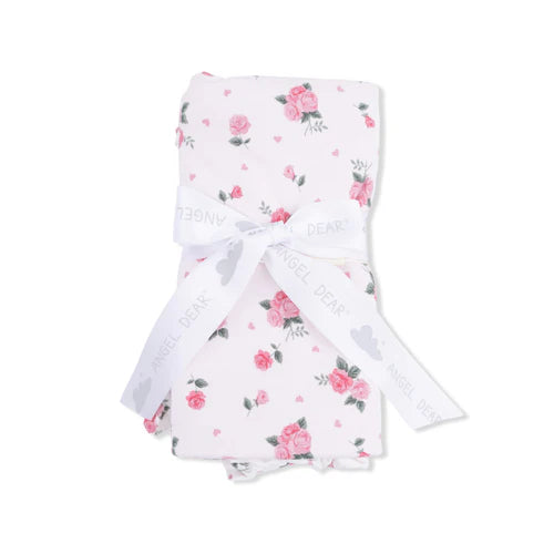 Pink Rosettes Ruffle Blanket