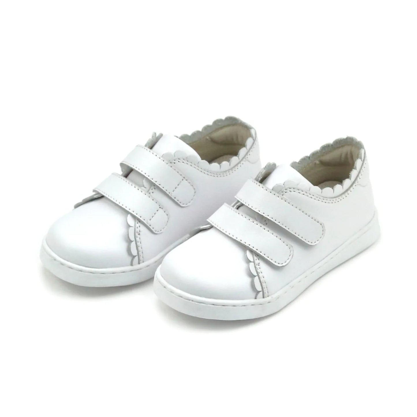 White Caroline Scalloped Sneaker