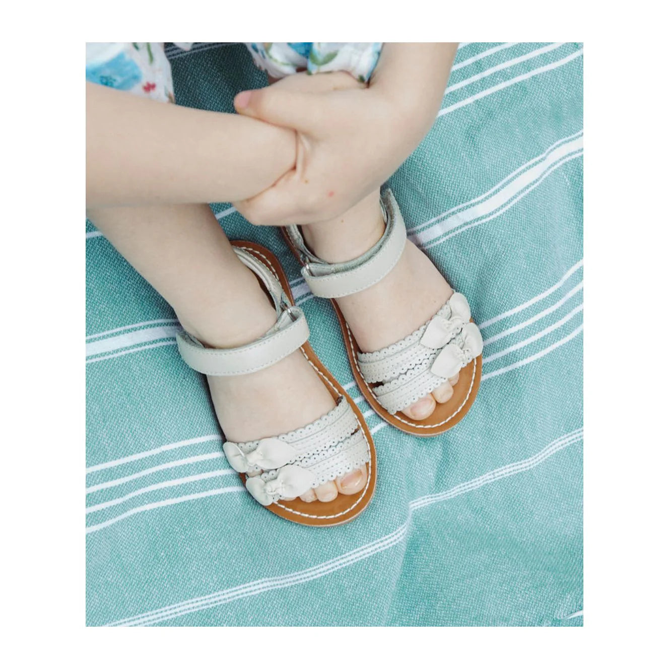 Light Stone Josie Scalloped Sandal