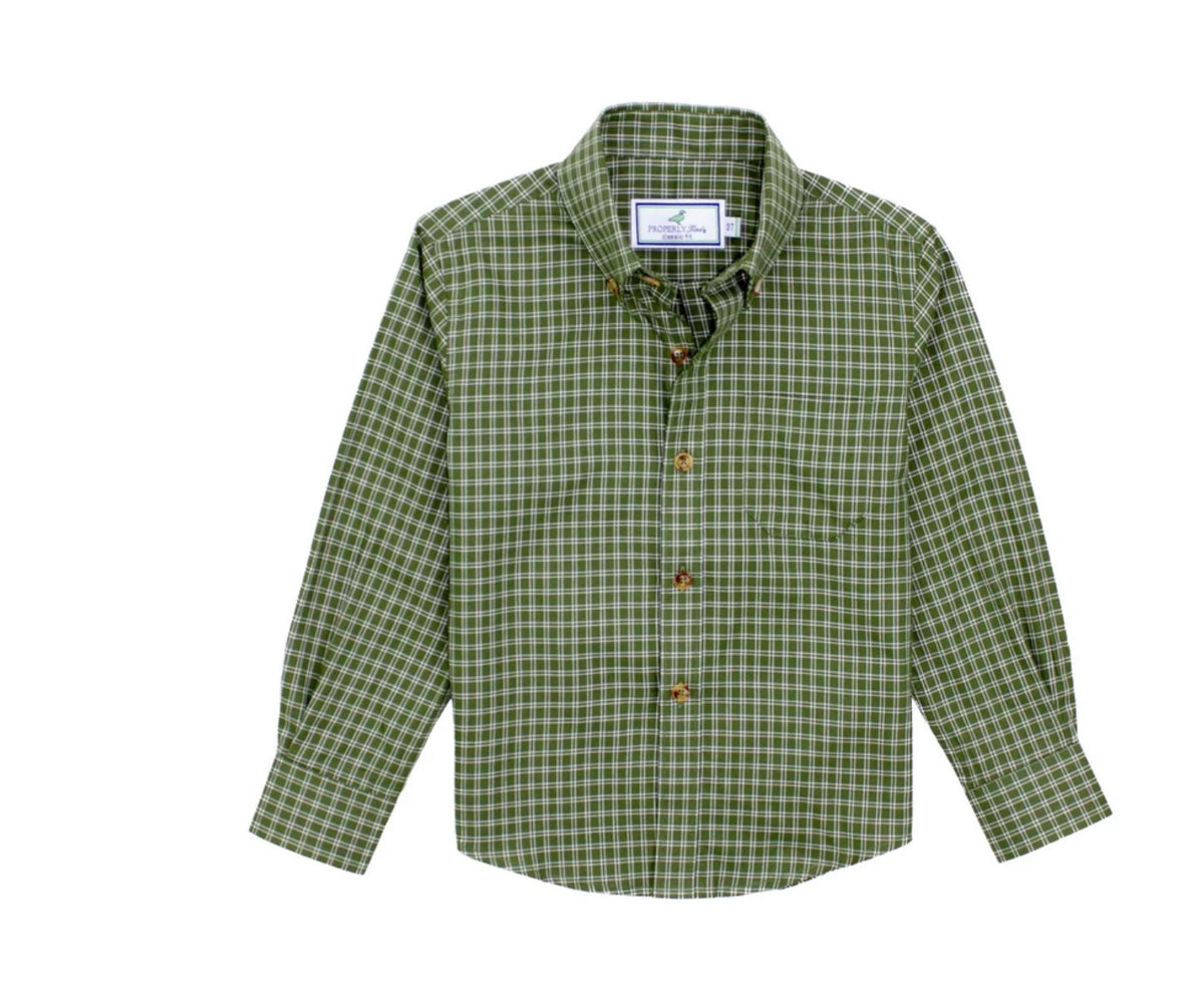 Boys Woodland Sportshirt Cypress needle