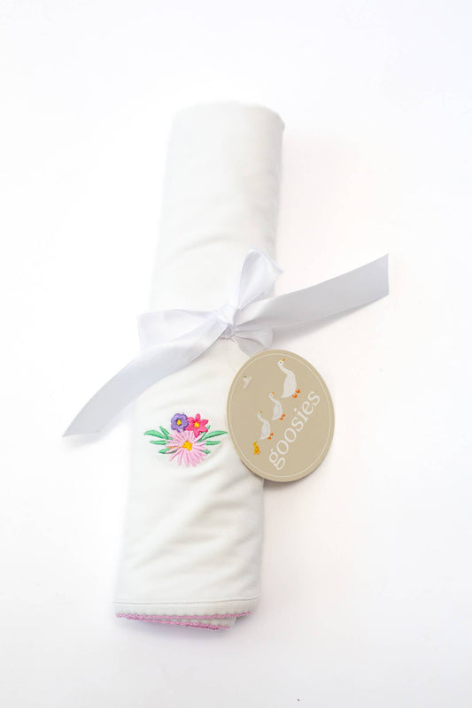 Pip Embroidered Blanket -  Flower Fields