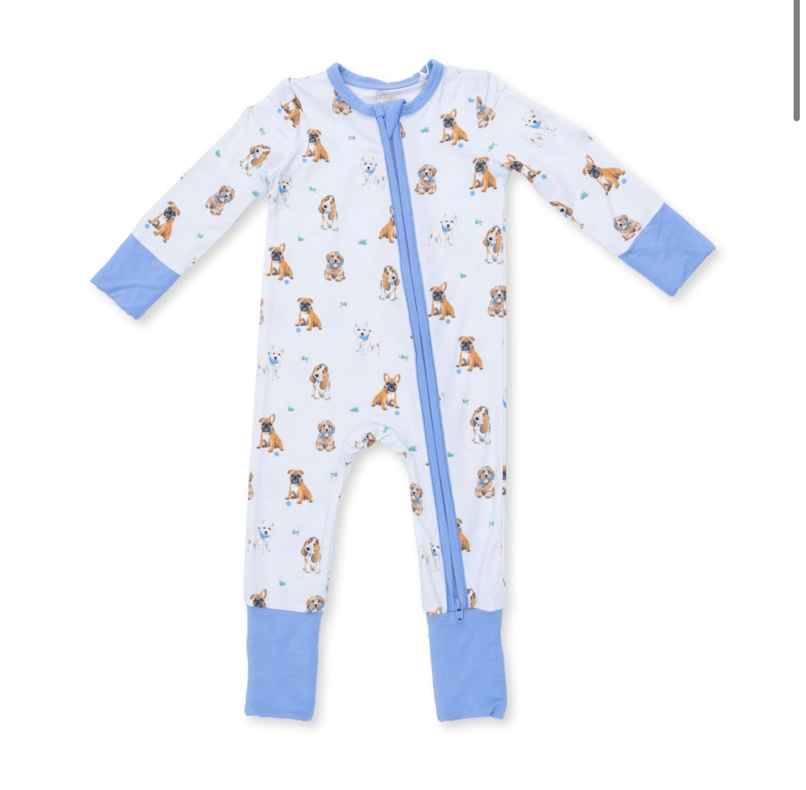 Bestie Dogs Blue convertible romper