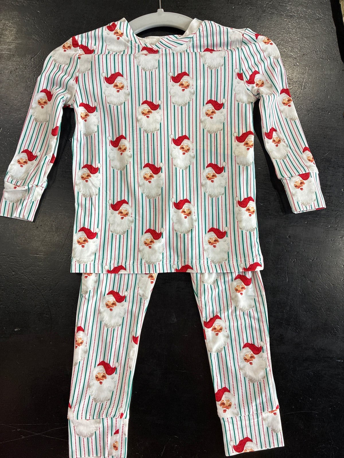 Santa Baby Stripes Toddler PJs Set