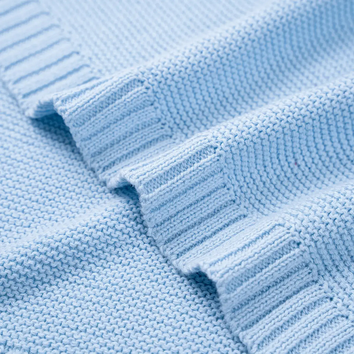 Classic Knit Baby Blanket - 100% Cotton Shima Seiki Knitting