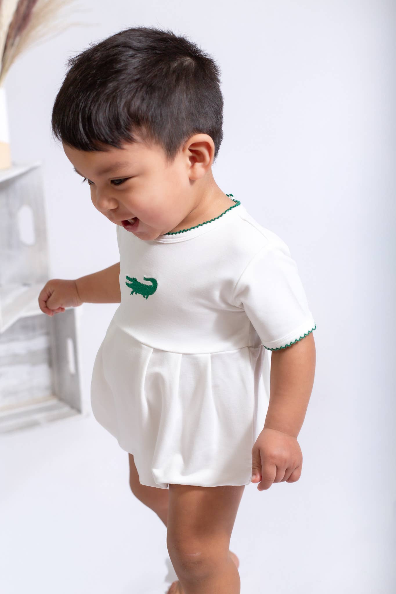 Pip Embroidered Bubble -Alligator