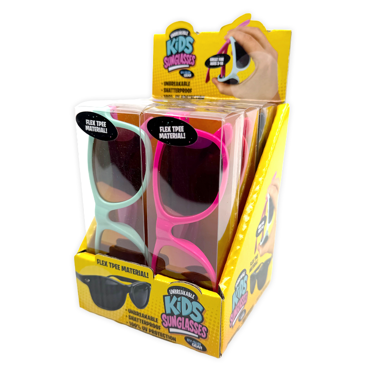 Unbreakable Kids Sunglasses Assortment - 6/Display