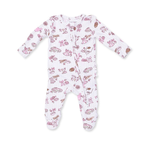 Football Cheer 2 way zipper footie