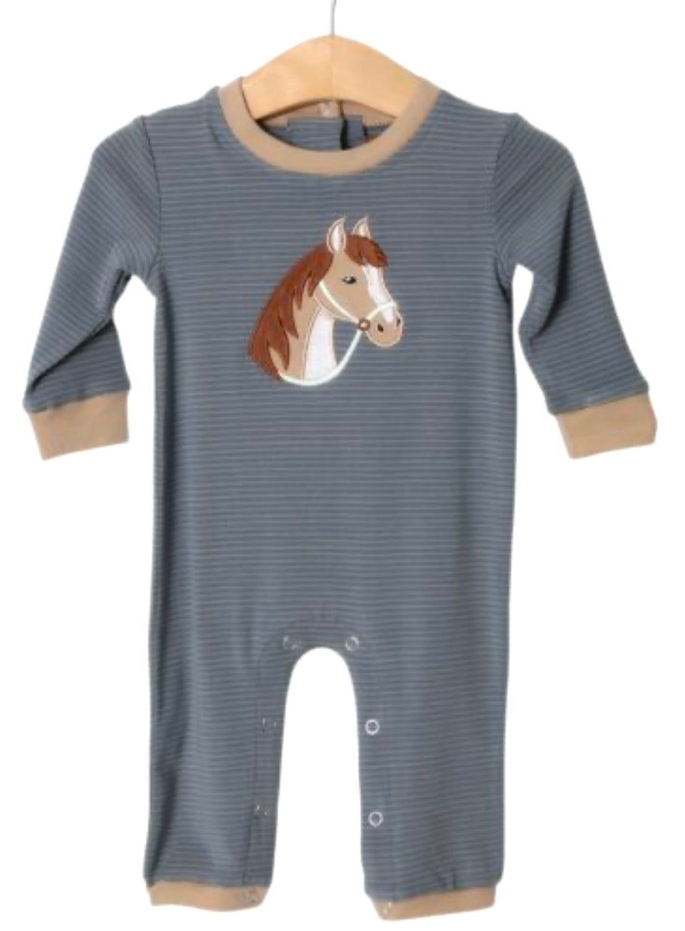 Horse Applique Boys Romper