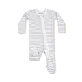 2 Way Zipper Footie striped Green