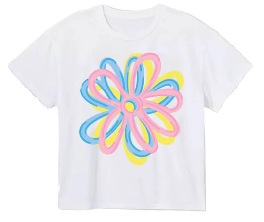 Glitter Putty Graffiti Flowers White Boxy