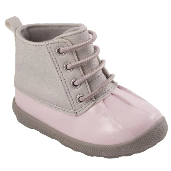 Baby deer light pink duck boots