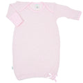 Pink Paty Knit Gown with Pink Pima Trim